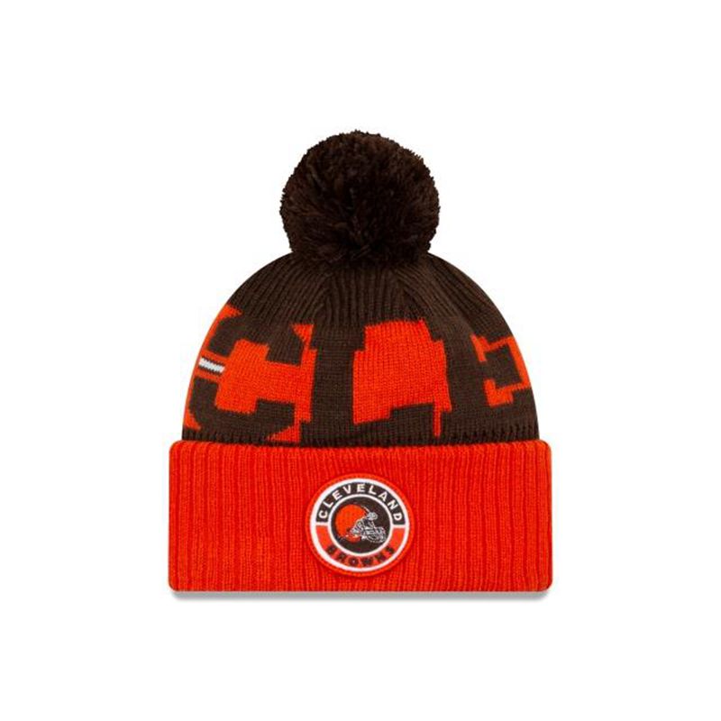 NFL Cleveland Browns Alternate Cold Weather Sport Knit (VTK1007) - Orange New Era Beanies